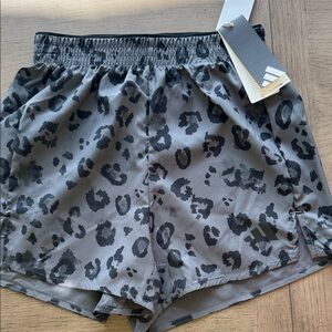 Adidas Black and Gray Patterned Shorts